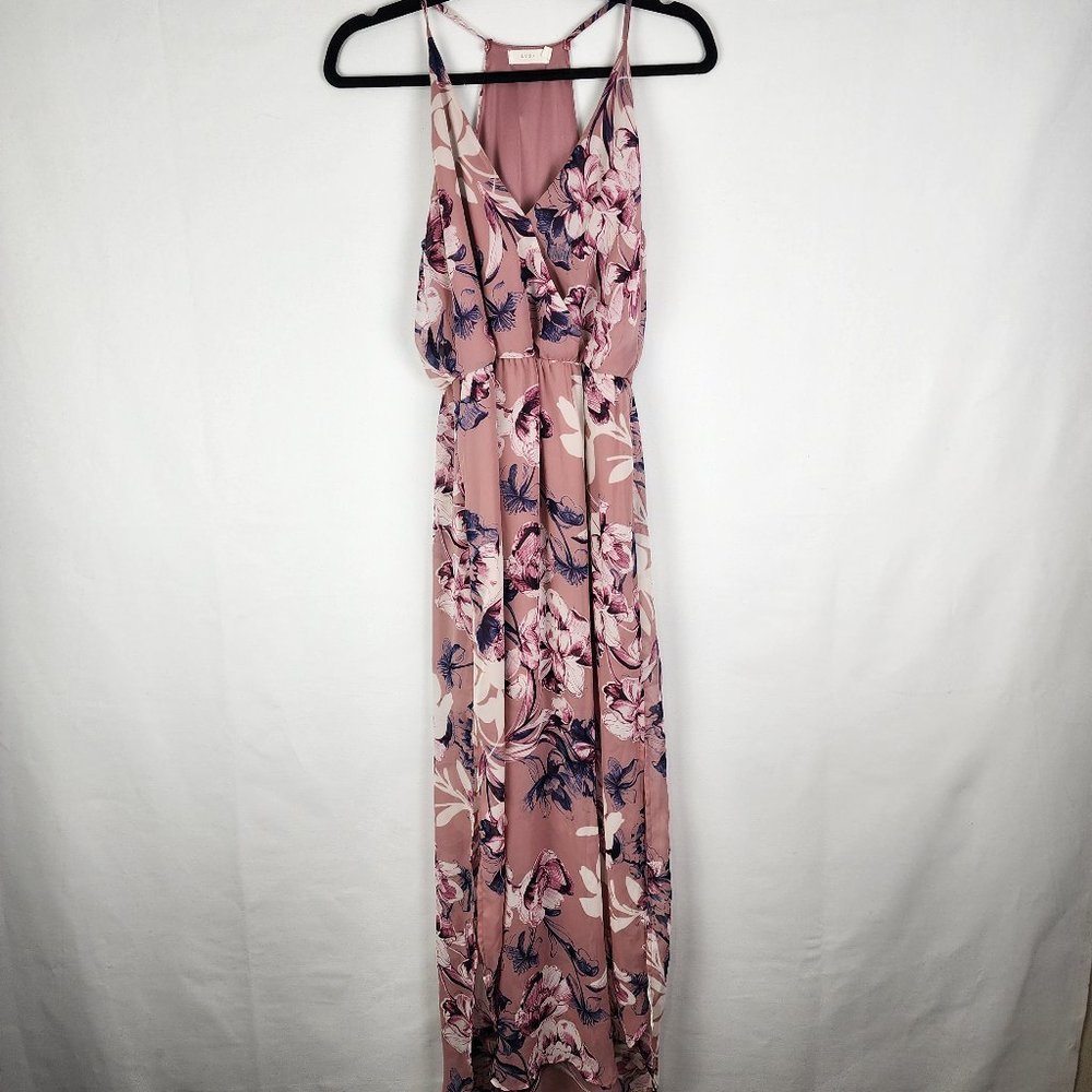 Lush Pink Floral Maxi Dress